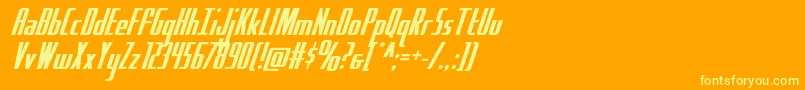 フォントHydrosquad – オレンジの背景に黄色の文字