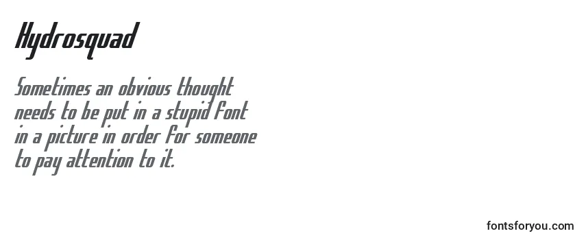 Hydrosquad Font