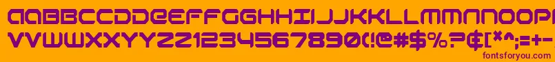 Robotaurc Font – Purple Fonts on Orange Background