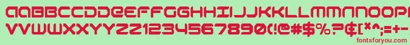 Robotaurc Font – Red Fonts on Green Background