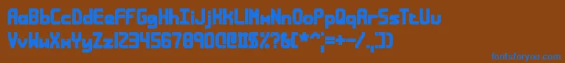 BandwidthBandlessBrk Font – Blue Fonts on Brown Background