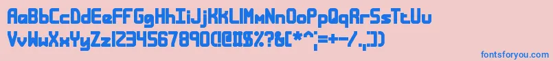 BandwidthBandlessBrk Font – Blue Fonts on Pink Background