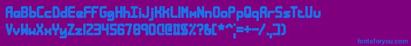 BandwidthBandlessBrk Font – Blue Fonts on Purple Background