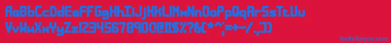 BandwidthBandlessBrk Font – Blue Fonts on Red Background