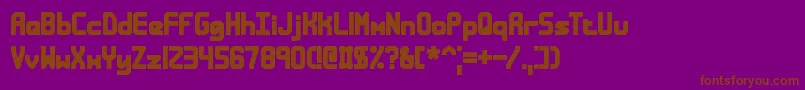 BandwidthBandlessBrk Font – Brown Fonts on Purple Background