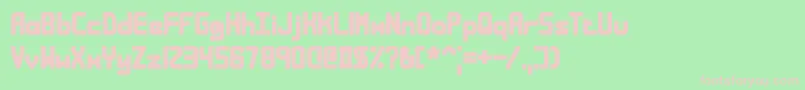 BandwidthBandlessBrk Font – Pink Fonts on Green Background