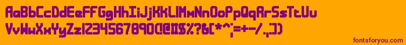 BandwidthBandlessBrk Font – Purple Fonts on Orange Background