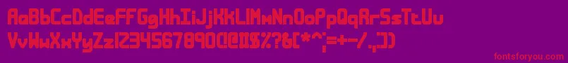 BandwidthBandlessBrk Font – Red Fonts on Purple Background