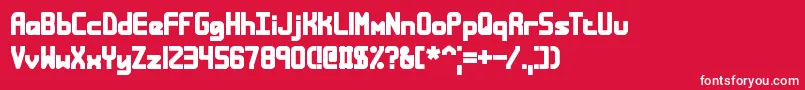 BandwidthBandlessBrk Font – White Fonts on Red Background