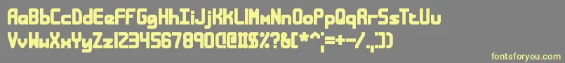 BandwidthBandlessBrk Font – Yellow Fonts on Gray Background