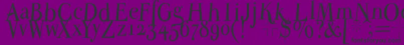 Parmapetitnormal Font – Black Fonts on Purple Background