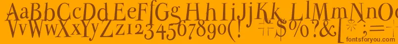 Parmapetitnormal Font – Brown Fonts on Orange Background