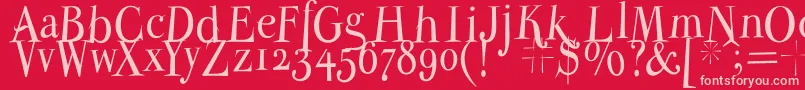 Parmapetitnormal Font – Pink Fonts on Red Background