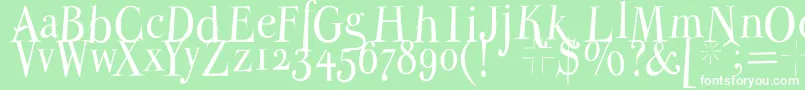 Parmapetitnormal Font – White Fonts on Green Background