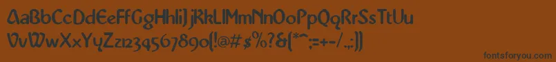 Police KarenMedium – polices noires sur fond brun