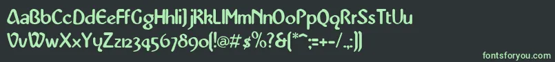 フォントKarenMedium – 黒い背景に緑の文字