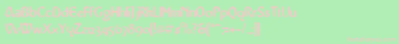 KarenMedium Font – Pink Fonts on Green Background