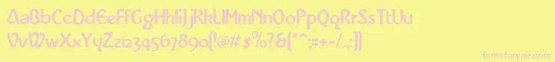 Шрифт KarenMedium – розовые шрифты на жёлтом фоне