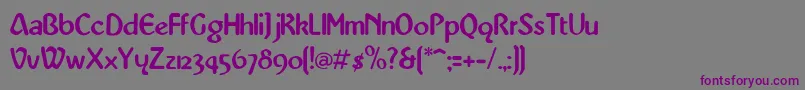 KarenMedium Font – Purple Fonts on Gray Background