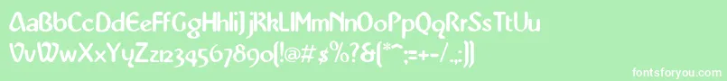 KarenMedium Font – White Fonts on Green Background