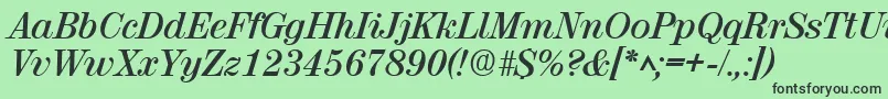 RubyscriptBold-Schriftart – Schwarze Schriften auf grünem Hintergrund