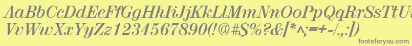 RubyscriptBold Font – Gray Fonts on Yellow Background