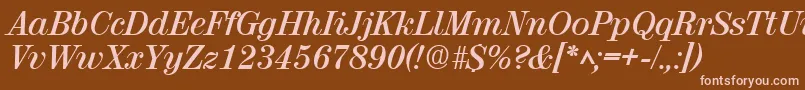 RubyscriptBold Font – Pink Fonts on Brown Background