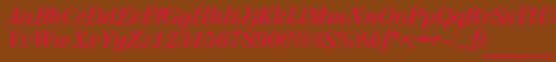 RubyscriptBold-Schriftart – Rote Schriften auf braunem Hintergrund