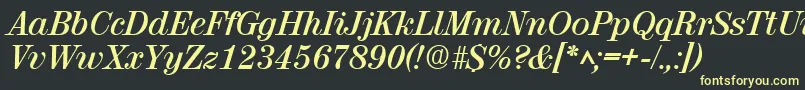 RubyscriptBold Font – Yellow Fonts on Black Background