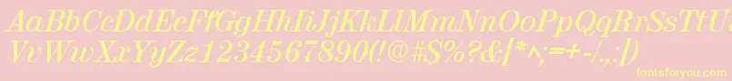 RubyscriptBold Font – Yellow Fonts on Pink Background