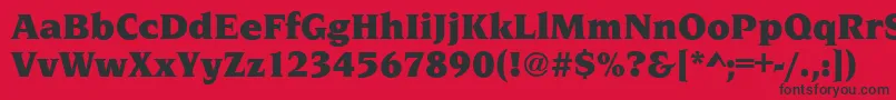 NavarroUltraRegular Font – Black Fonts on Red Background