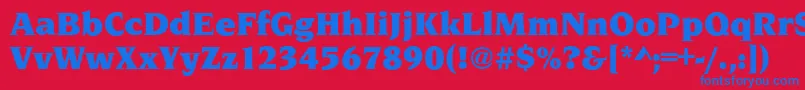 NavarroUltraRegular Font – Blue Fonts on Red Background