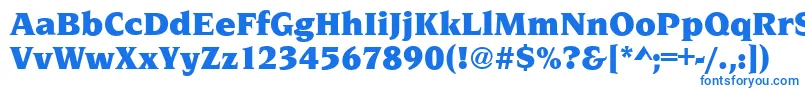 NavarroUltraRegular-Schriftart – Blaue Schriften auf weißem Hintergrund