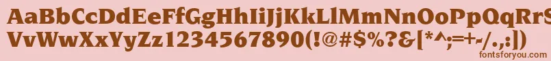 NavarroUltraRegular Font – Brown Fonts on Pink Background