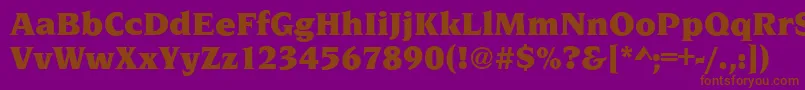 NavarroUltraRegular Font – Brown Fonts on Purple Background