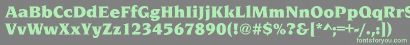 NavarroUltraRegular Font – Green Fonts on Gray Background