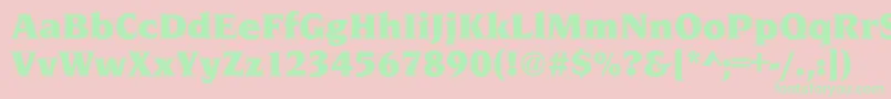 NavarroUltraRegular Font – Green Fonts on Pink Background