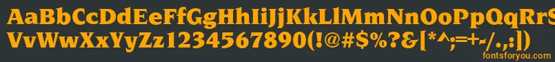 NavarroUltraRegular Font – Orange Fonts on Black Background