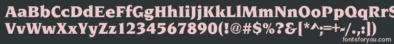 NavarroUltraRegular Font – Pink Fonts on Black Background