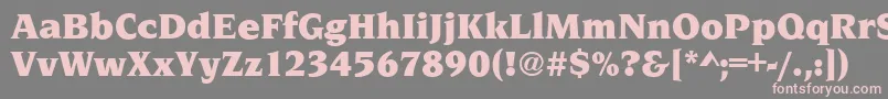 Шрифт NavarroUltraRegular – розовые шрифты на сером фоне