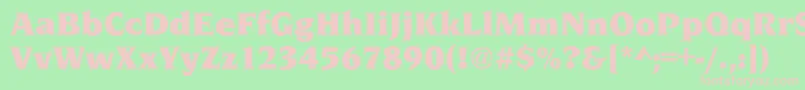 NavarroUltraRegular Font – Pink Fonts on Green Background