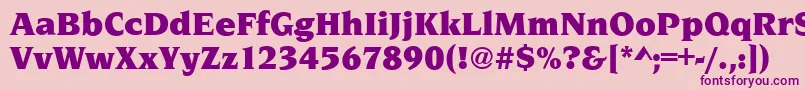 NavarroUltraRegular Font – Purple Fonts on Pink Background