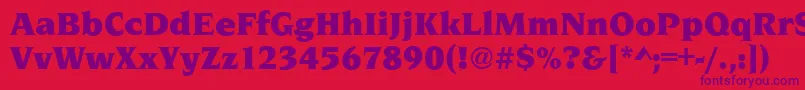 NavarroUltraRegular Font – Purple Fonts on Red Background