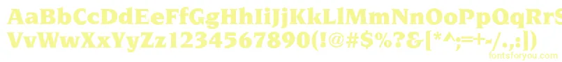 フォントNavarroUltraRegular – 白い背景に黄色の文字