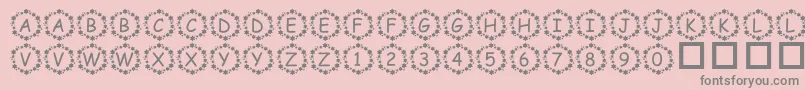 PfSurroundedByStars Font – Gray Fonts on Pink Background