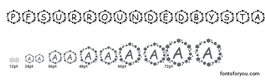PfSurroundedByStars Font Sizes