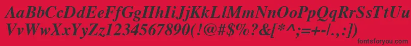 Vremfbi Font – Black Fonts on Red Background
