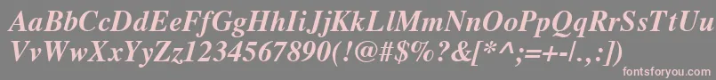 Vremfbi Font – Pink Fonts on Gray Background