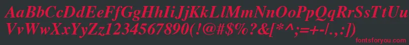 Vremfbi Font – Red Fonts on Black Background