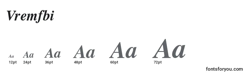 Vremfbi Font Sizes